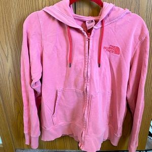 Pink North face hoodie